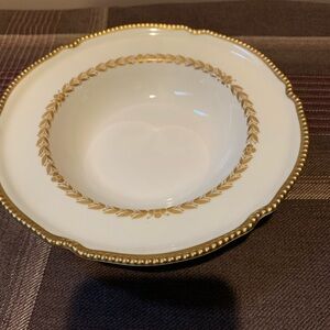 Castelton Elegant Gold Rimmed White Soup Bowl